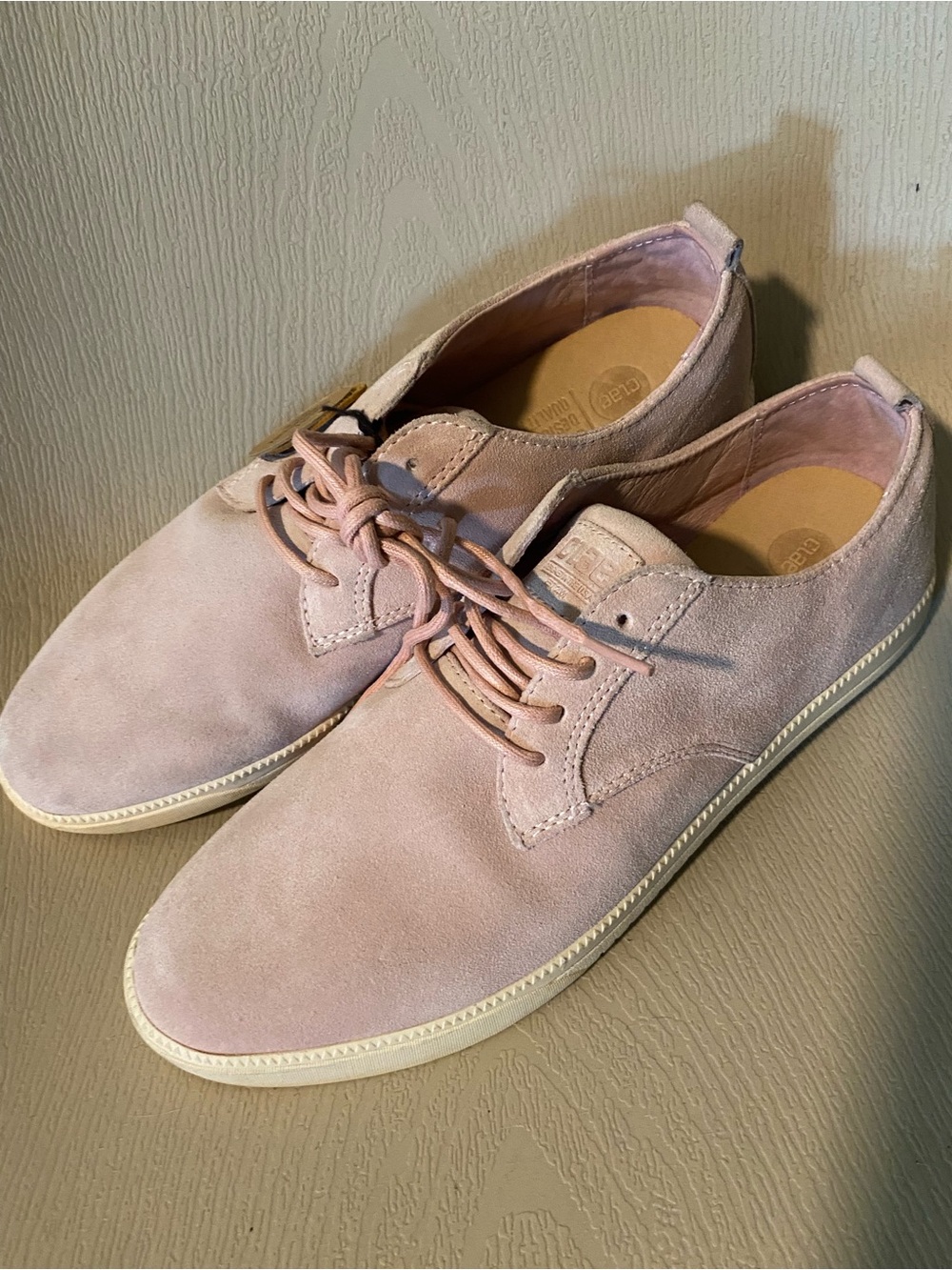 Clae Ellington blush purple Suede Mens Casual Sneakers men 9.5 NEW